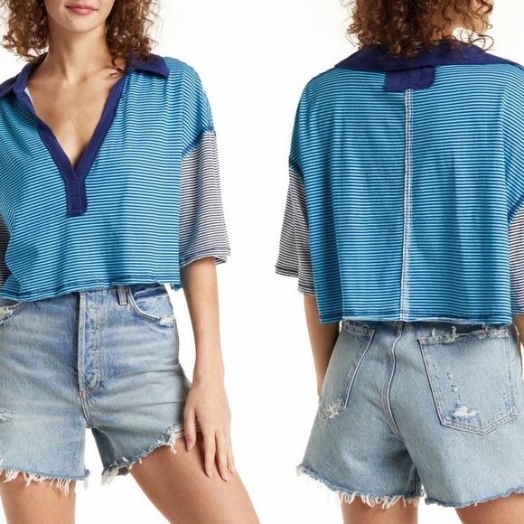 Free People’s “On a boat boxy crop top” - Picture 3 of 4